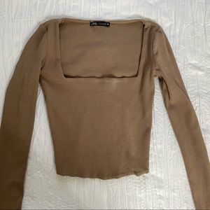 Zara tan long sleeve